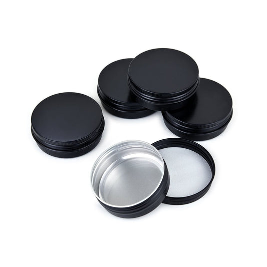 Aluminum jar Black color 50/60/80/100/150ml