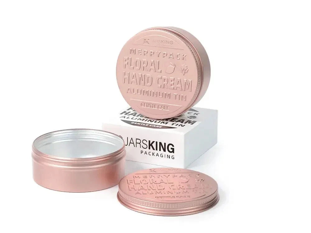 Wholesale Empty Aluminum Jars Bulk (50ml-150ml) Rose gold with Screw Lids