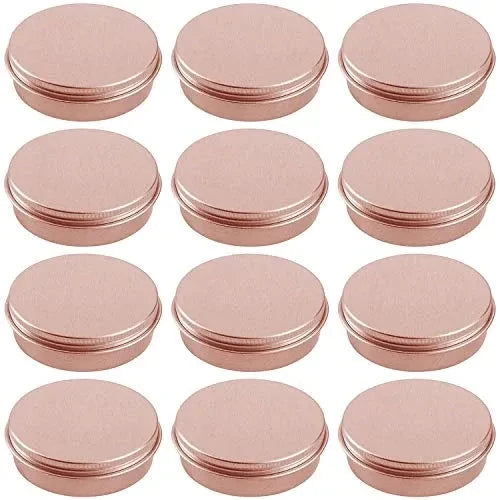 Wholesale Empty Aluminum Jars Bulk (50ml-150ml) Rose gold with Screw Lids