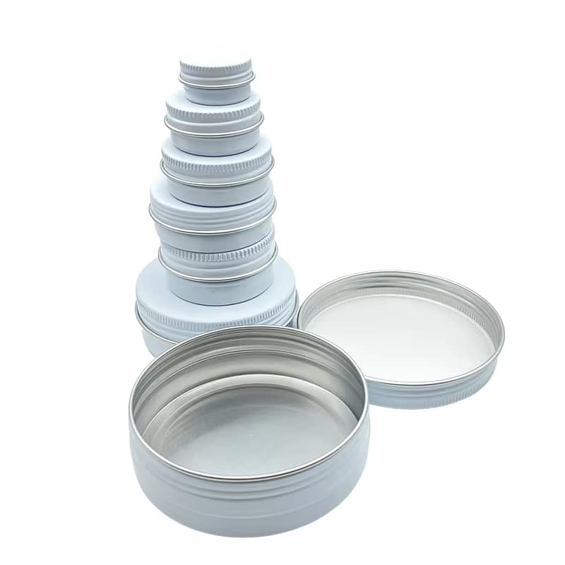Aluminum jar White color 50/60/80/100/150ml