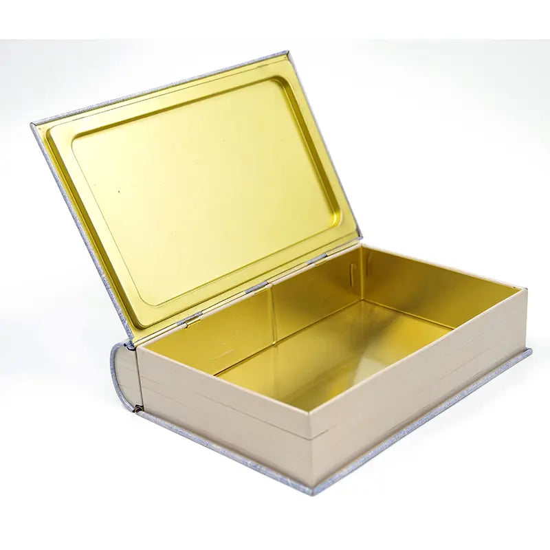 Custom Small Metal Tin Boxes Book Shape Manufacturer & Wholesale