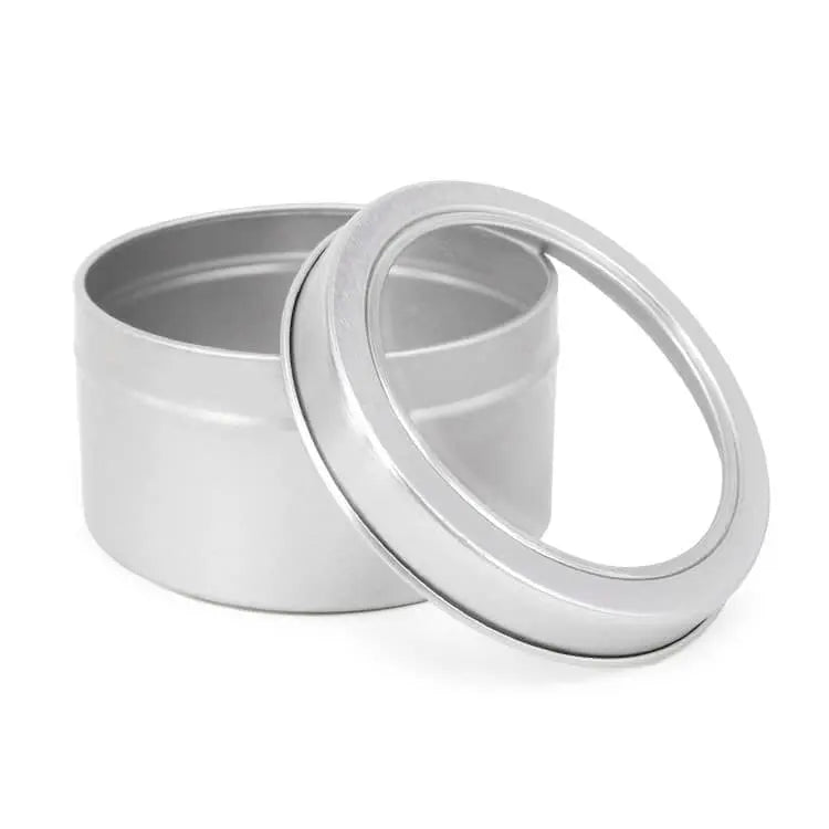Wholesale Aluminum Jar with Clear Window | 120g & 180g Spice & Candle Tins in Bulk