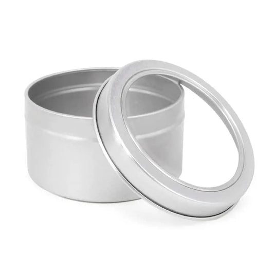 Wholesale Aluminum Jar with Clear Window | 120g & 180g Spice & Candle Tins in Bulk