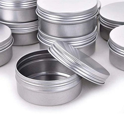 Aluminum Jar 57x27mm 60g silver color for spice/lipstick/coffee bean
