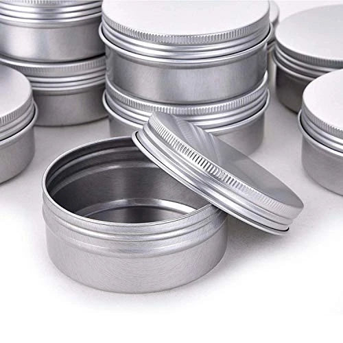Aluminum Jar 57x27mm 60g silver color for spice/lipstick/coffee bean