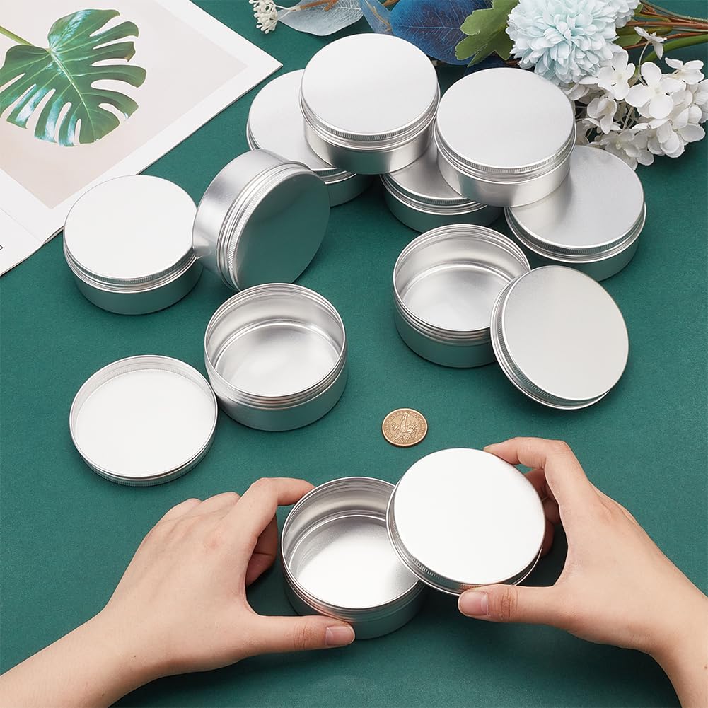 Aluminum Jar 57x27mm 60g silver color for spice/lipstick/coffee bean
