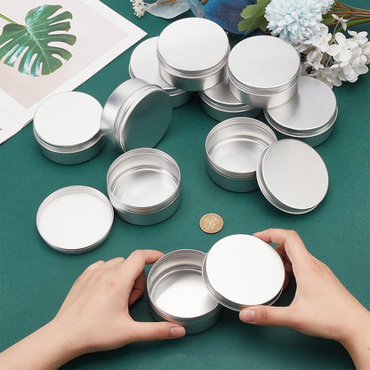 Aluminum Jar 57x27mm 60g silver color for spice/lipstick/coffee bean