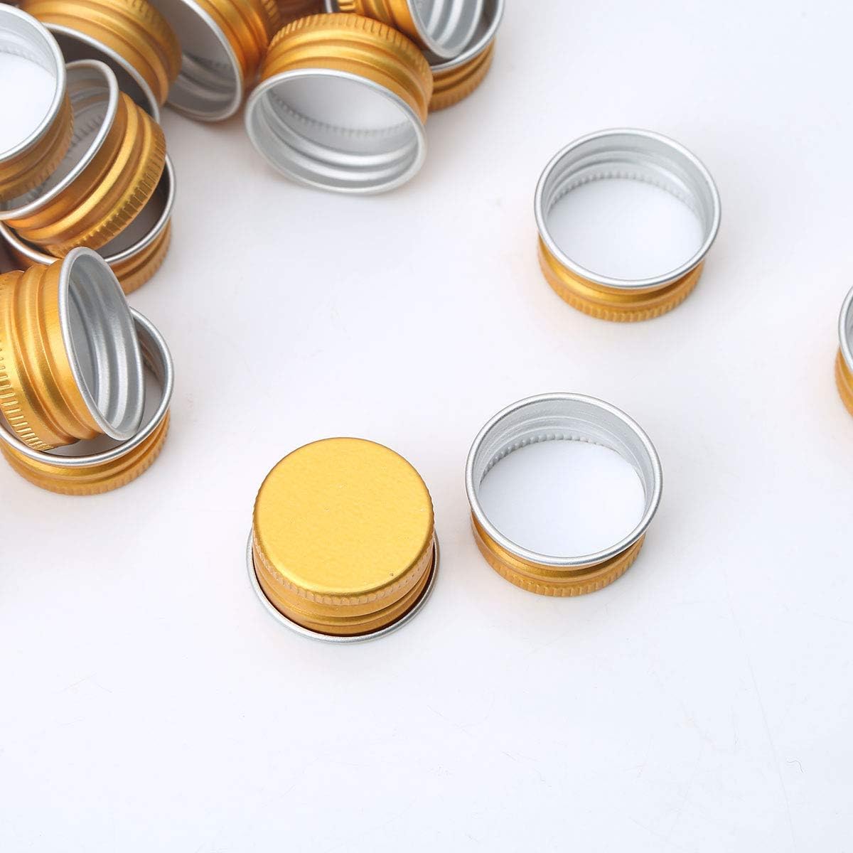 Aluminum Screw Cap Gold color with all sizes For PCV/PET/Glass jar