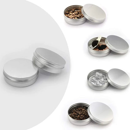 Aluminum Jar 57x27mm 60g silver color for spice/lipstick/coffee bean