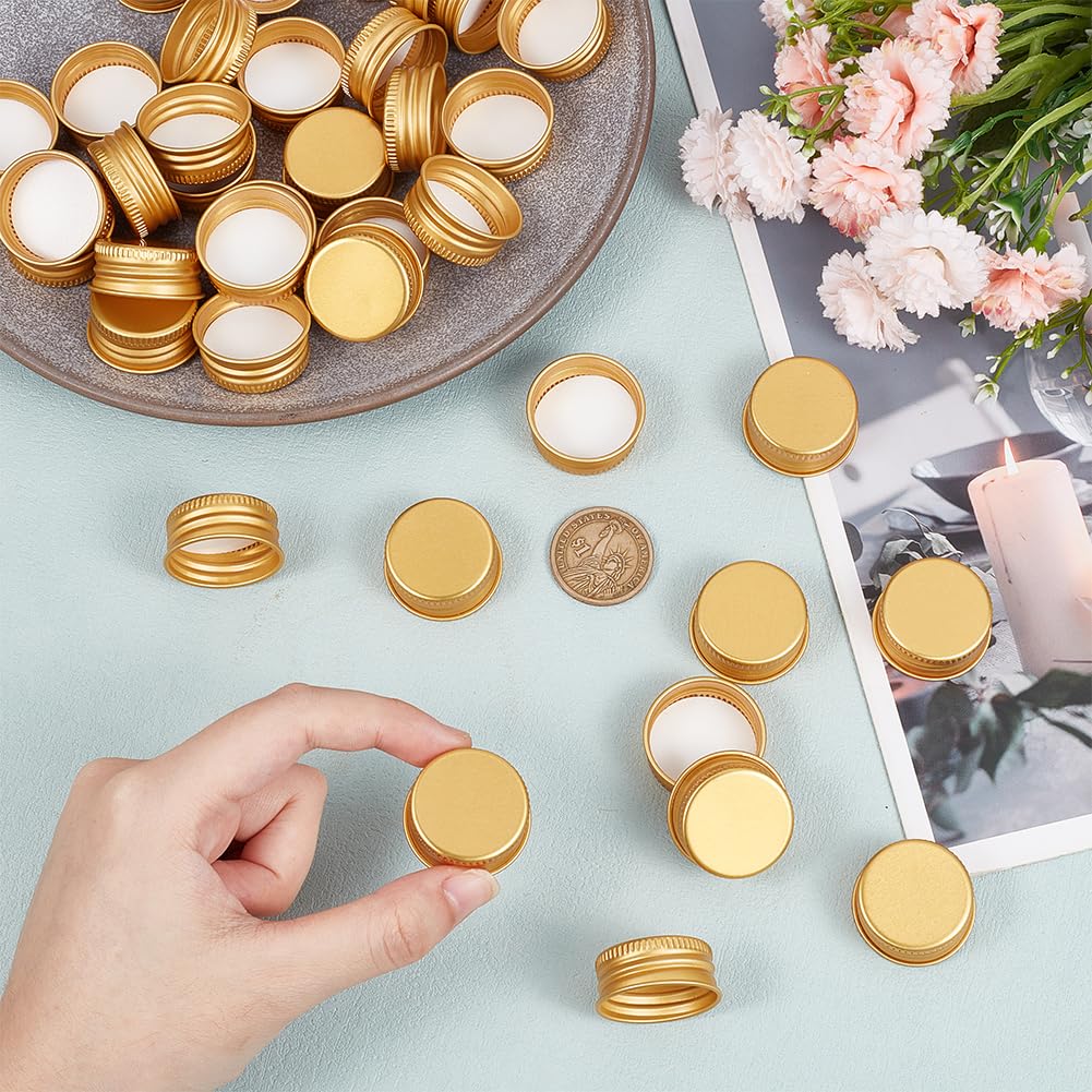 Aluminum Screw Cap Gold color with all sizes For PCV/PET/Glass jar