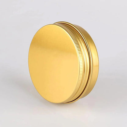 Wholesale Luxury Gold Aluminum Jars Bulk with Screw Lids