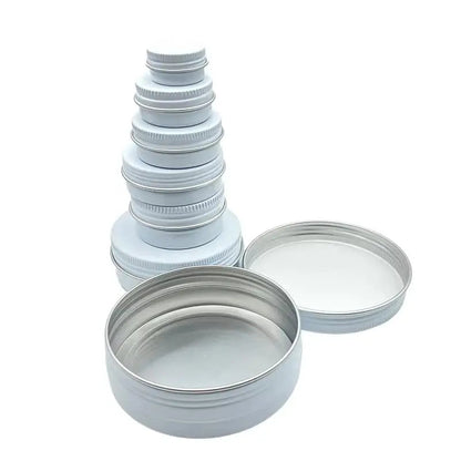 Wholesale Minimalist White Aluminum Jars Bulk with Screw Lids