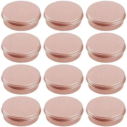 Wholesale Empty Aluminum Jars Bulk (50ml-150ml) Rose gold with Screw Lids
