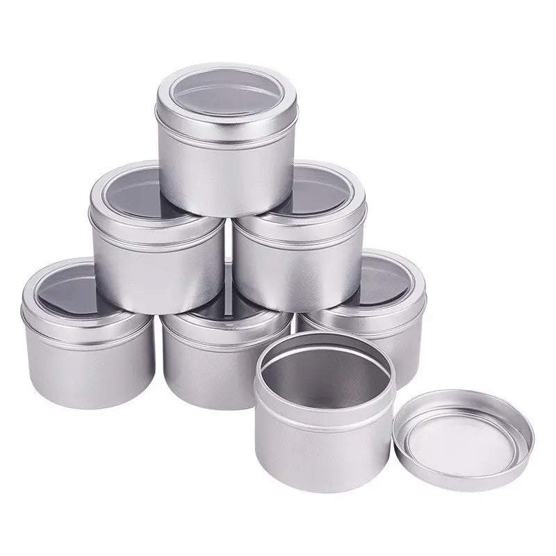 Wholesale Aluminum Jar with Clear Window | 120g & 180g Spice & Candle Tins in Bulk