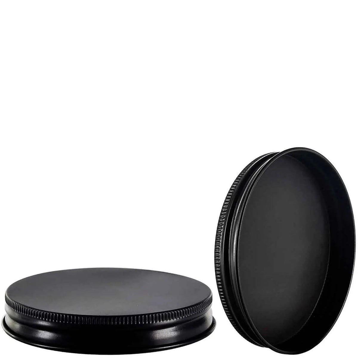 Wholesale Black Aluminum Screw Caps | Anodized Threaded Lids for Glass & PET Jars