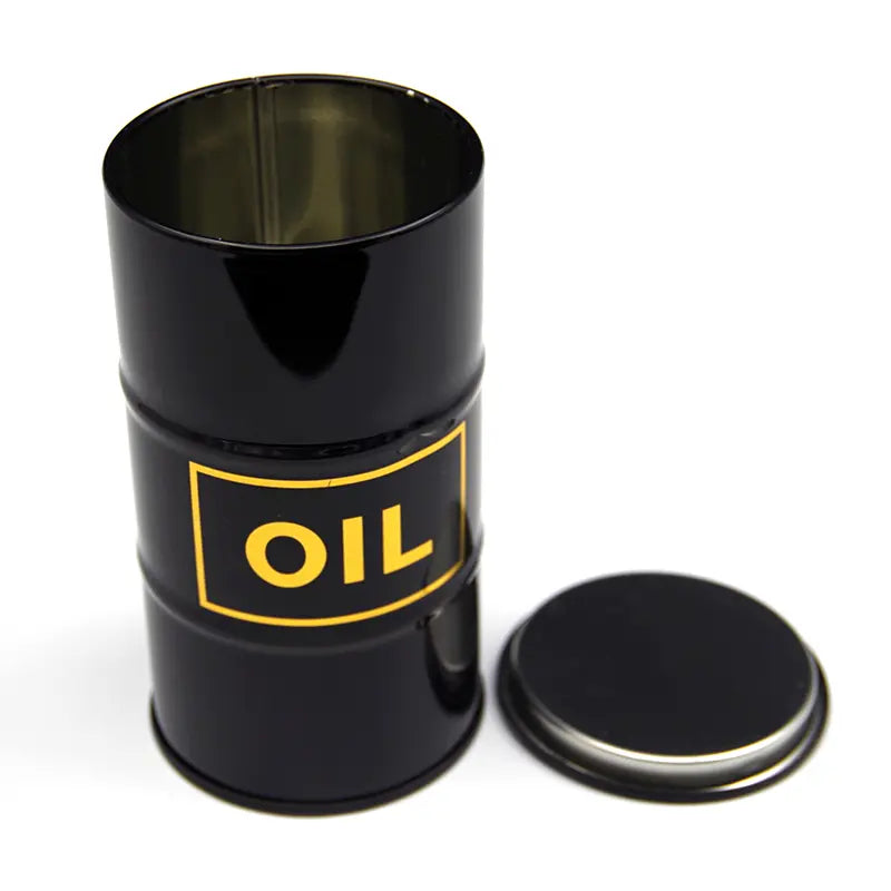 Wholesale Customized Eco-Friendly Tinplate Oil Drum Shape Toy Coin Bank