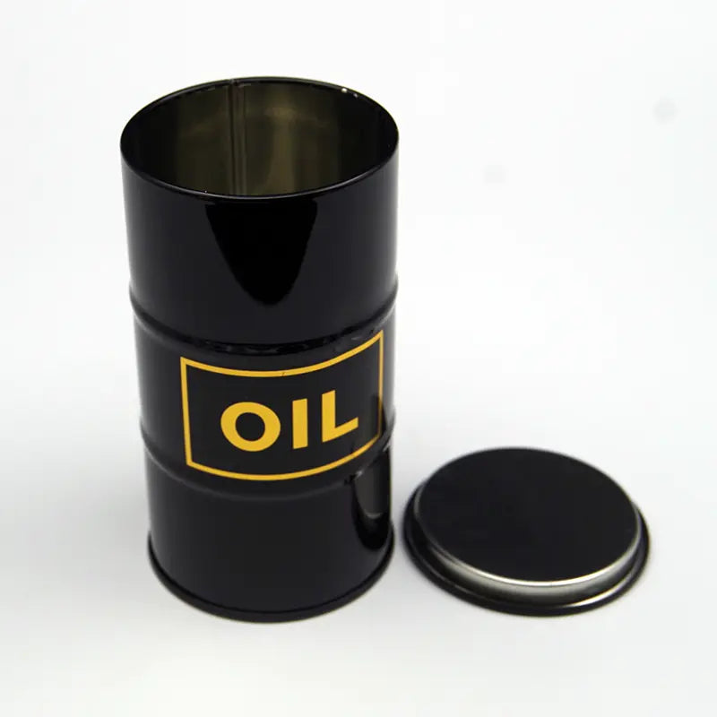Wholesale Customized Eco-Friendly Tinplate Oil Drum Shape Toy Coin Bank