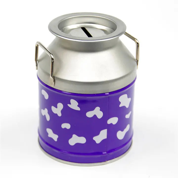 Wholesale Customized Eco-Friendly Tinplate Milk can Shape for Piggy bank
