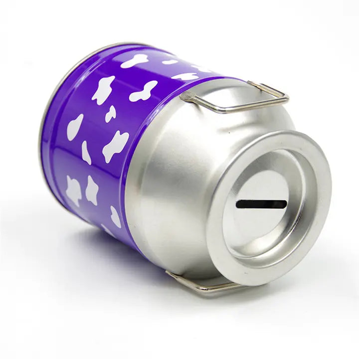 Wholesale Customized Eco-Friendly Tinplate Milk can Shape for Piggy bank