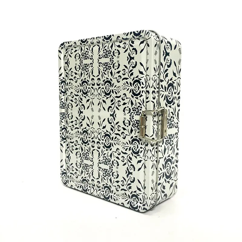 Custom Rectangular Metal Tin Box with Lock Wholesale