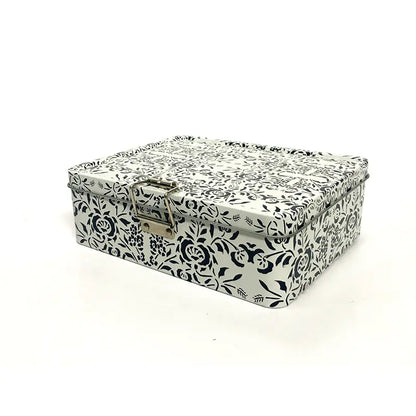 Custom Rectangular Metal Tin Box with Lock Wholesale