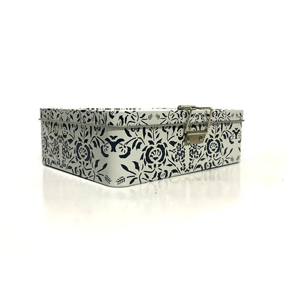 Custom Rectangular Metal Tin Box with Lock Wholesale