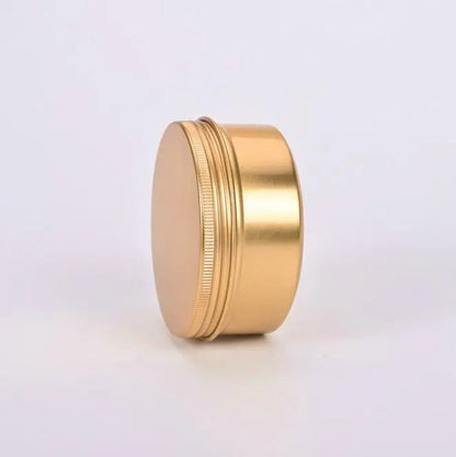 Wholesale Luxury Gold Aluminum Jars Bulk with Screw Lids