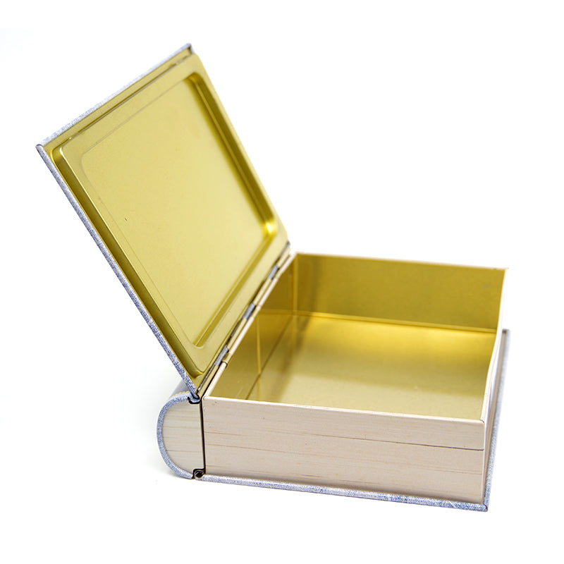 Custom Small Metal Tin Boxes Book Shape Manufacturer & Wholesale