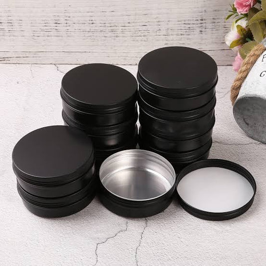 Aluminum jar Black color 50/60/80/100/150ml