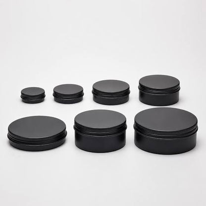 Aluminum jar Black color 50/60/80/100/150ml
