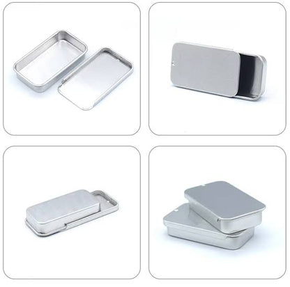 Slide tin box for lipstick/aromatherapy/peppermint candy